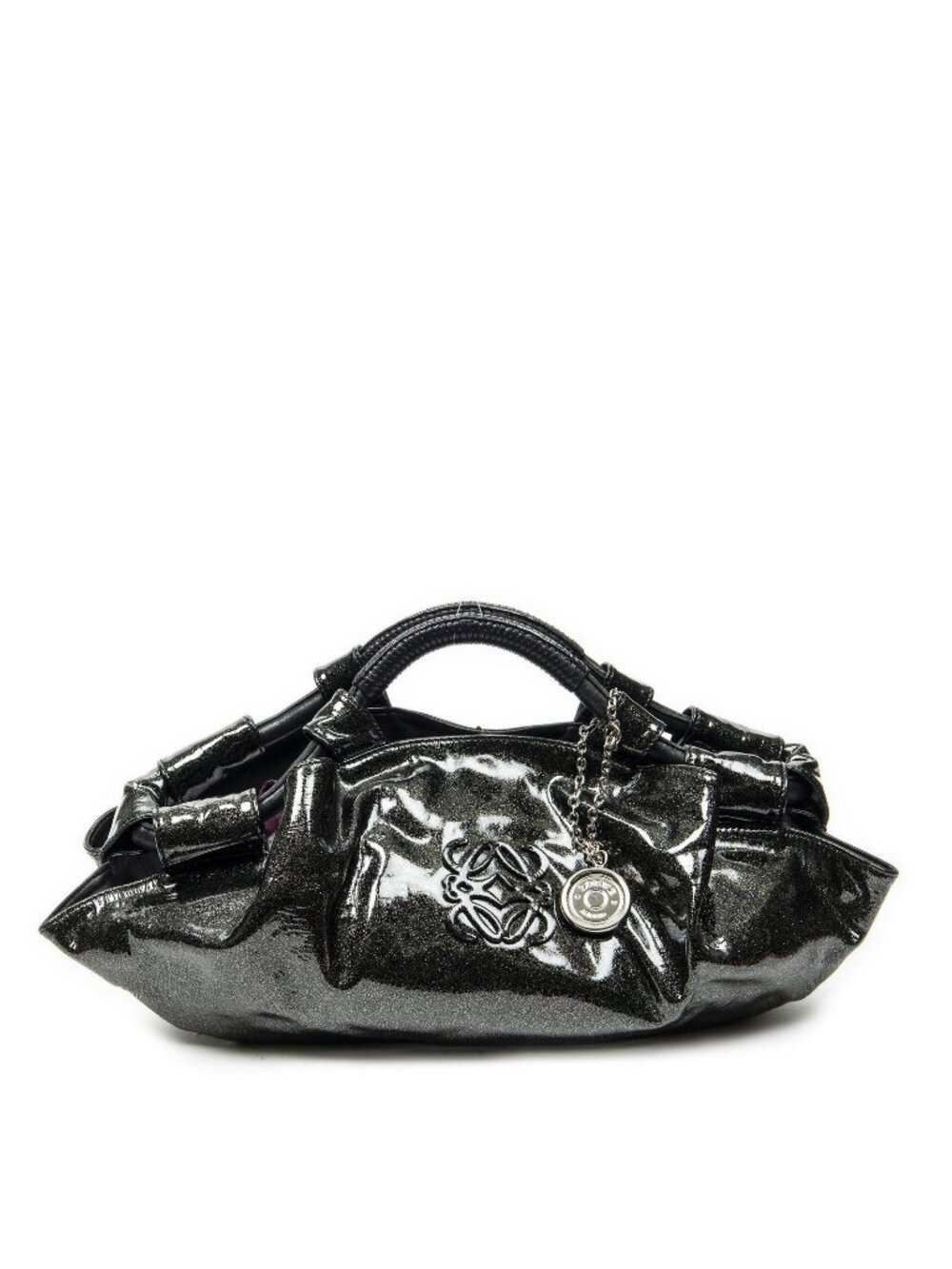 Loewe Large Airbrisa Hobo Metallic Black Patent Leather